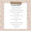 Poetry: Blank sheet