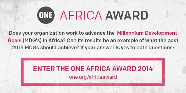 Twitter ONE Africa Award MDGs